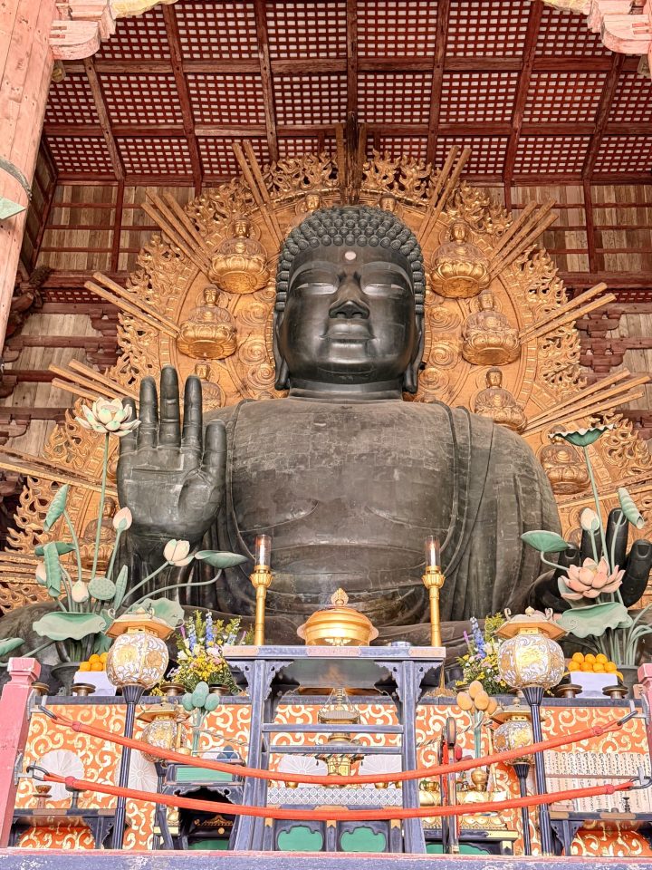 Great Buddha statue inside Todai-ji Temple in Nara
