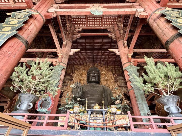 Overview of the Great Buddha inside Todai-ji Temple in Nara