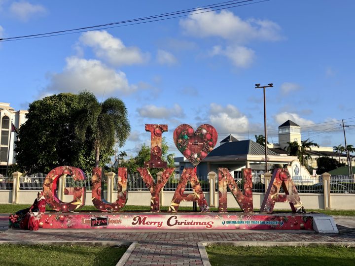 I love Guyana sign in Georgetown