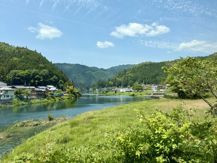 Mountain views from the JR Limited Express Hida to Takayama
