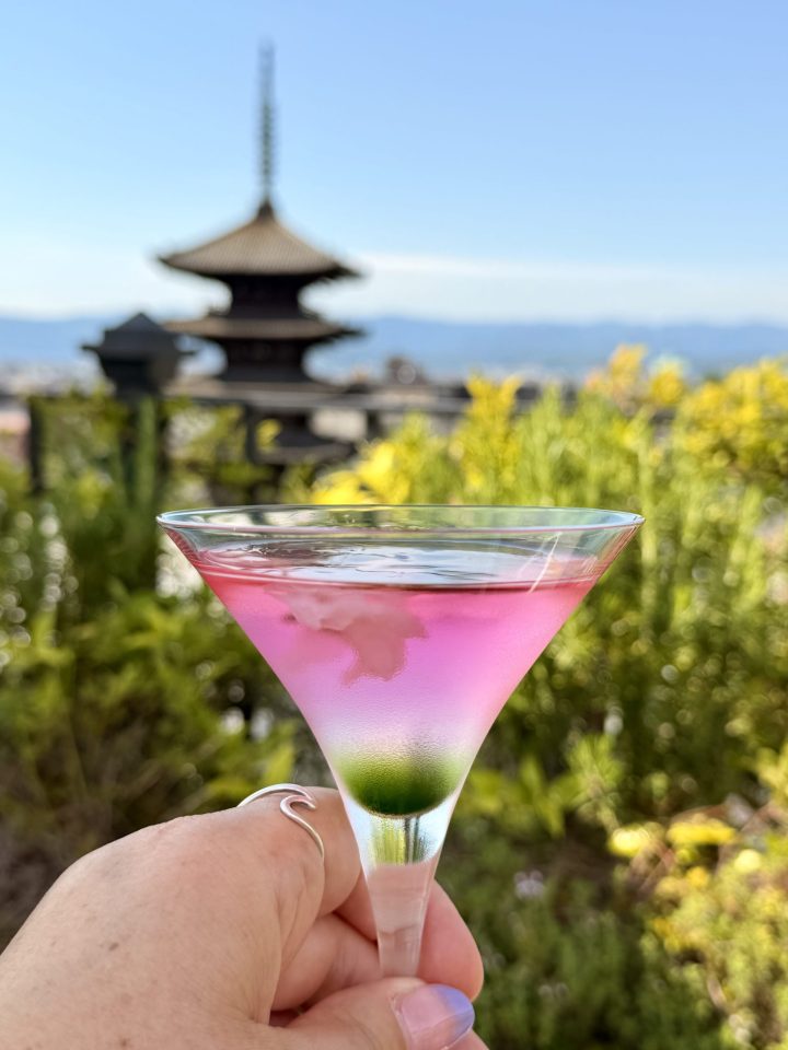 View from K36 rooftop bar in Kyoto Japan