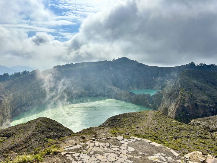 Kelimutu crater lakes near Moni in Flores