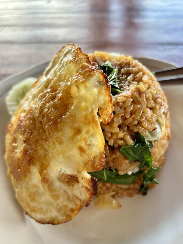 Nasi goreng lunch near Bajawa Soa Airport