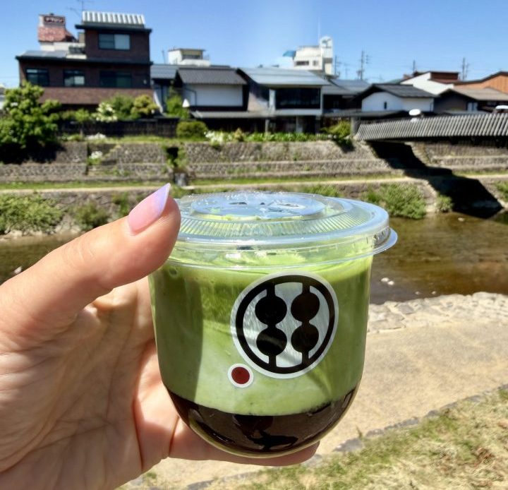 Matcha drink at the Takayama Morning Market