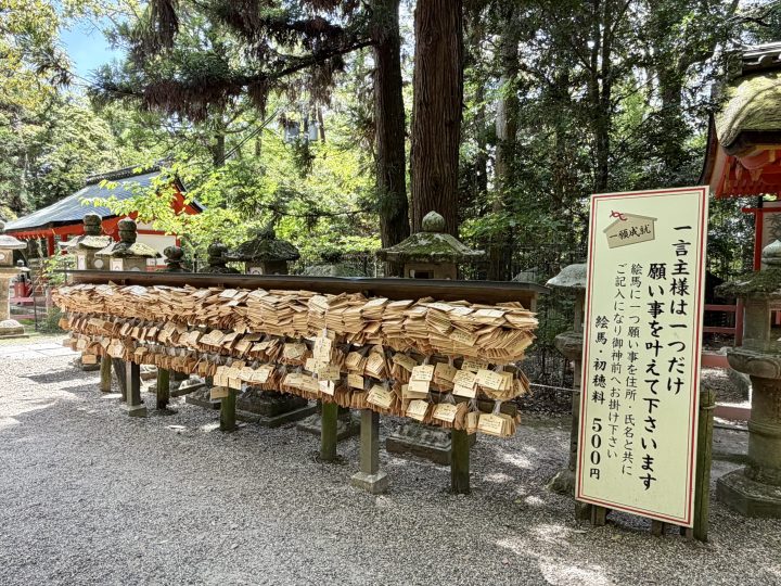 Hanging offerings at Kasuga Taisha Shrine in Nara