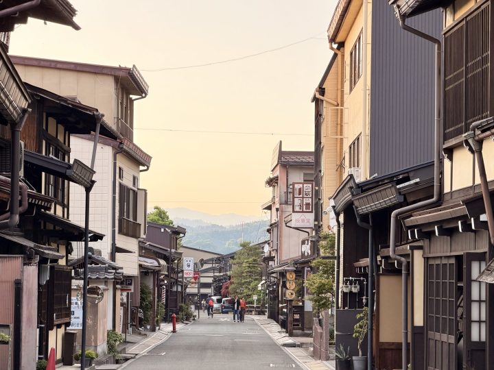 Historic streets and wooden houses in Takayama Old Town