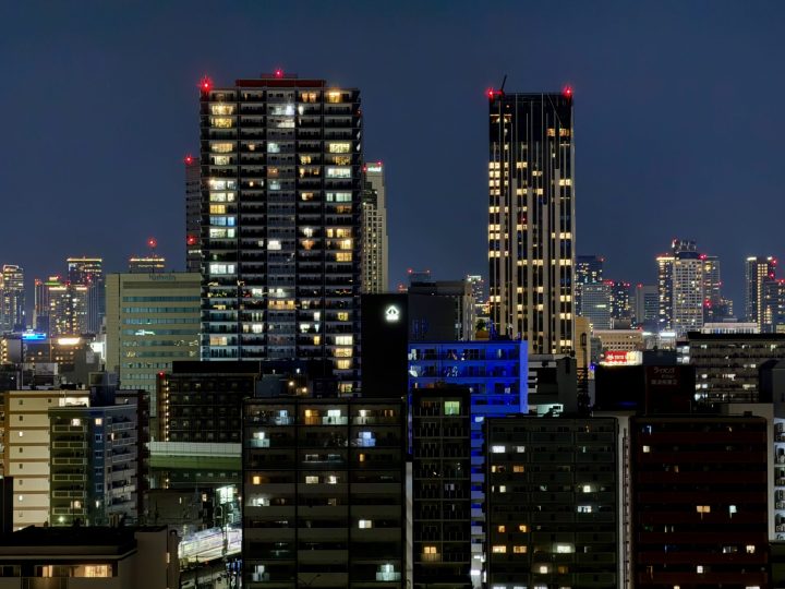 Osaka by night from OMO7 Hotel