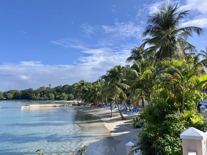 Private beach at Coco Reef Resort Tobago