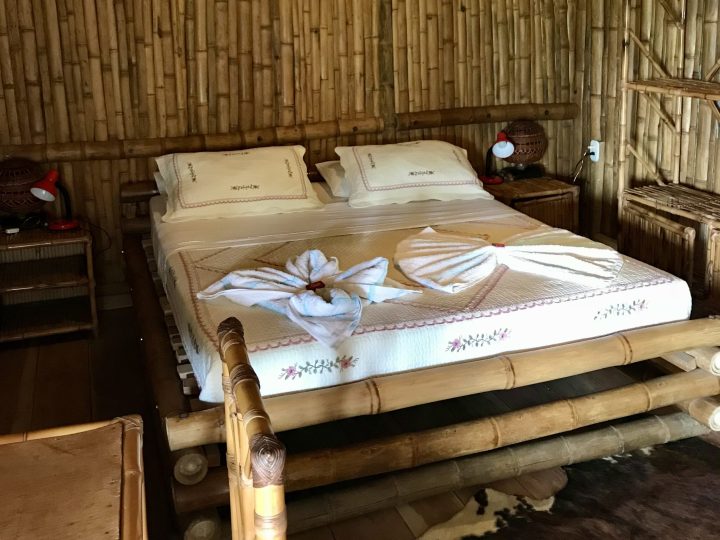Bamboo room at Finca El Cielo in San Agustín Colombia
