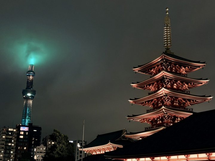 Senso-ji Temple and Tokyo Skytree in Asakusa
