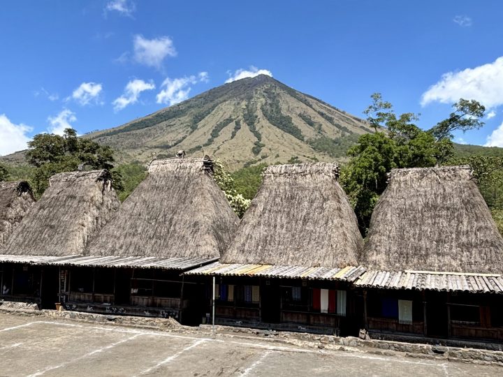 Side view of Bena Village with Gunung Inerie