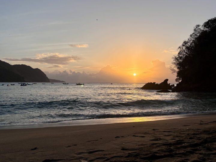 Sunset at Little Bay in Castara Tobago