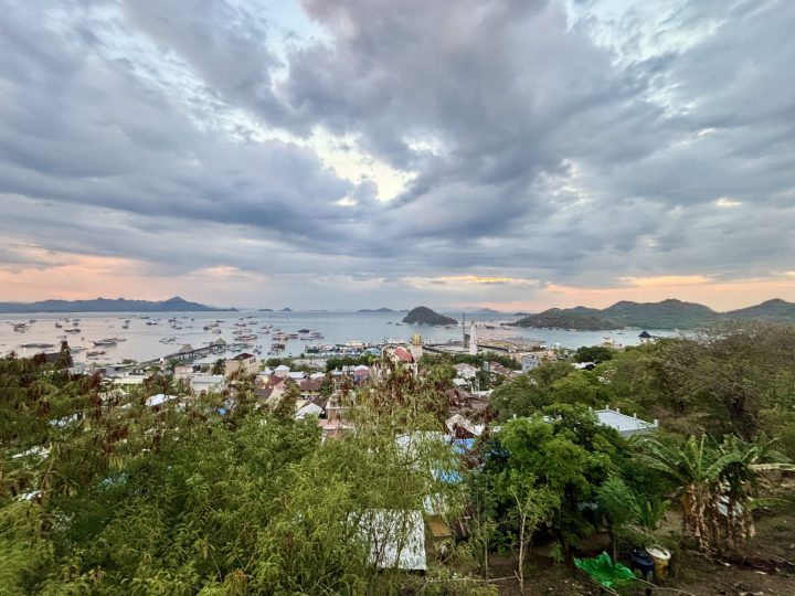 Sunset view over Labuan Bajo harbor Flores