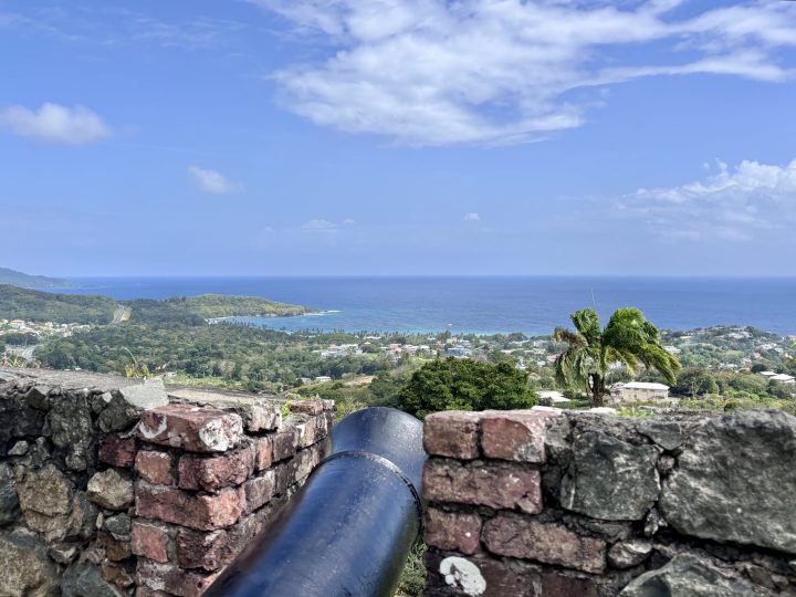 View over Scarborough Bay from Fort King George