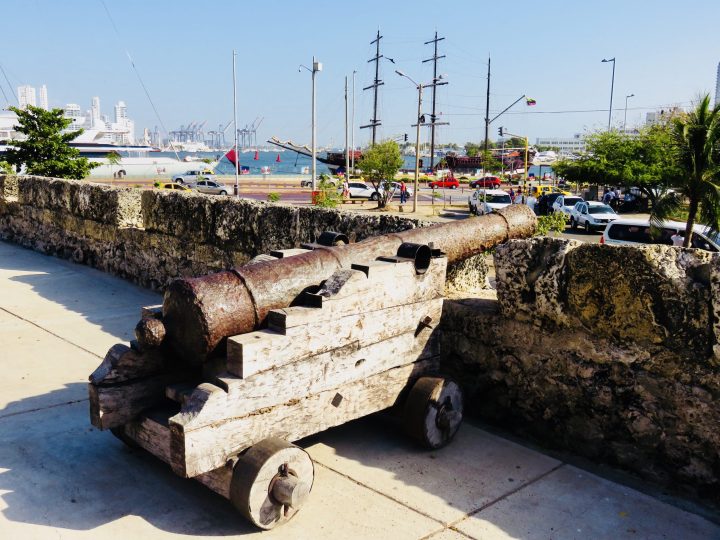 Cannon on Las Murallas Cartagena Colombia