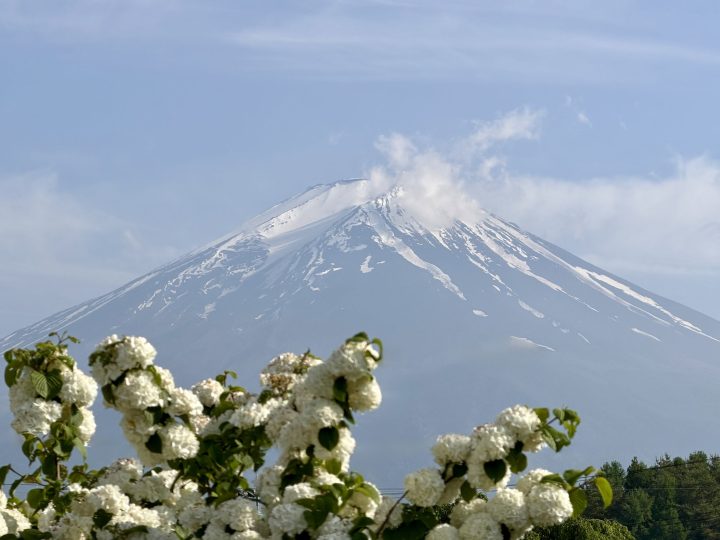 First view of Mt Fuji in Fujikawaguchiko