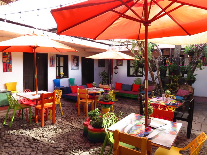 Colorful courtyard at Hotel y Arte Antigua Guatemala