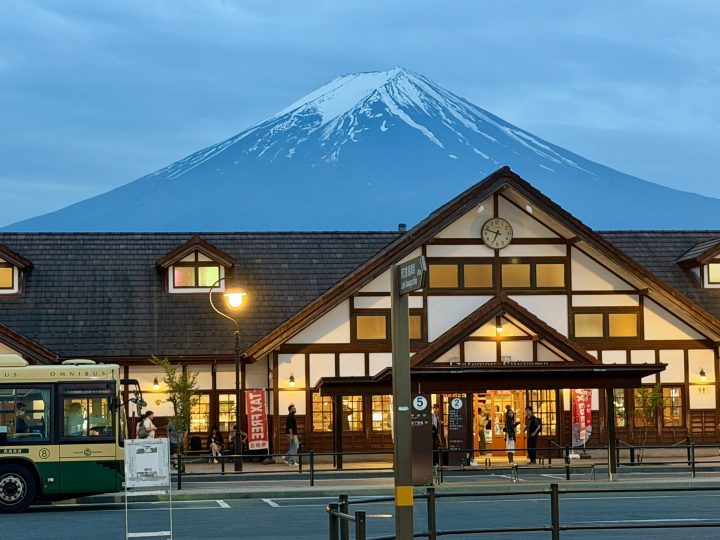 Mt Fuji view near Kawaguchiko Station