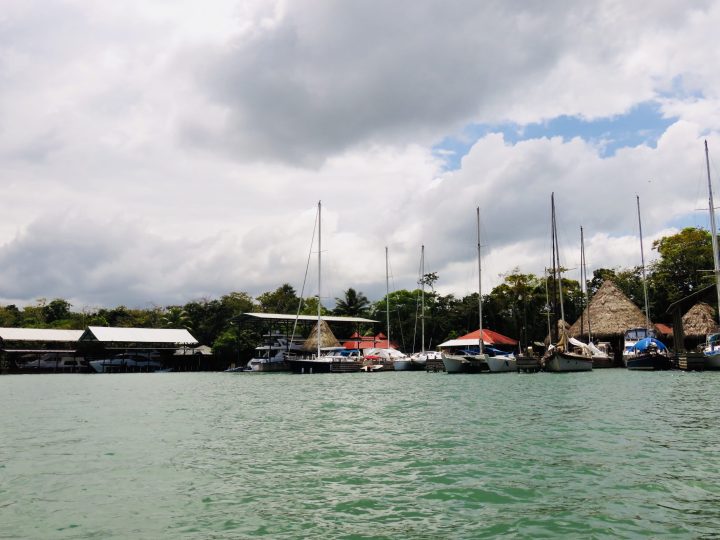 Sailing boats on Río Dulce Guatemala
