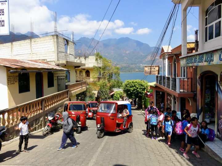 Street view in San Juan La Laguna at Lake Atitlan, Guatemala