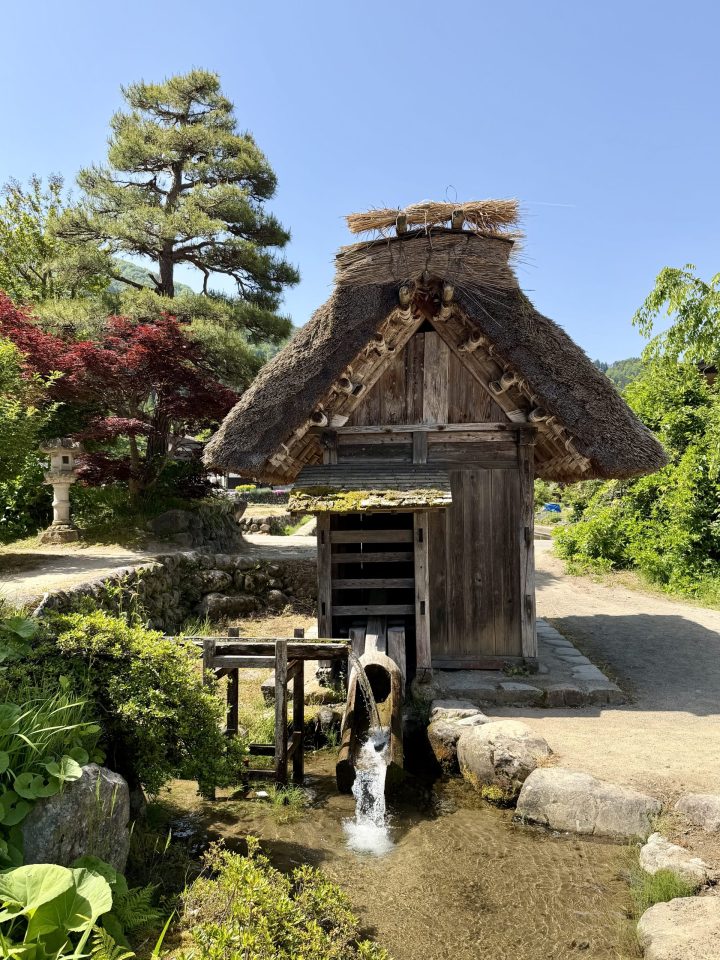 Traditional water mill in Shirakawago